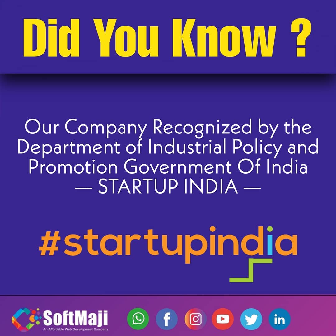 2019 - Recognised by Startup India as a Bright Startup in India
